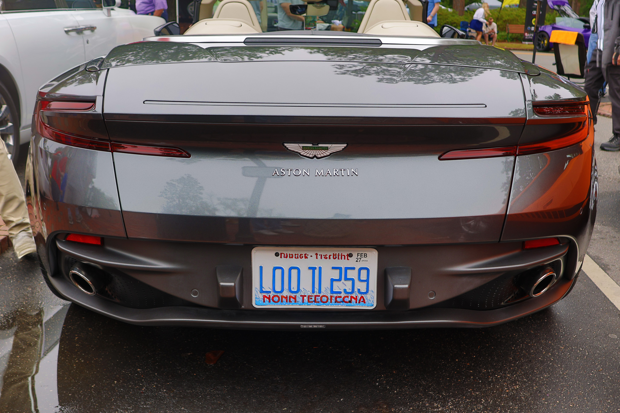 Aston Martin DB11 Volante rear badge and exhaust detail