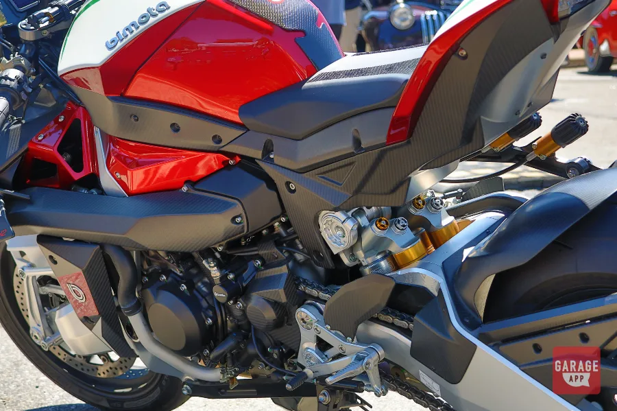 Bimota Tesi H2 swingarm hub-center steering detail