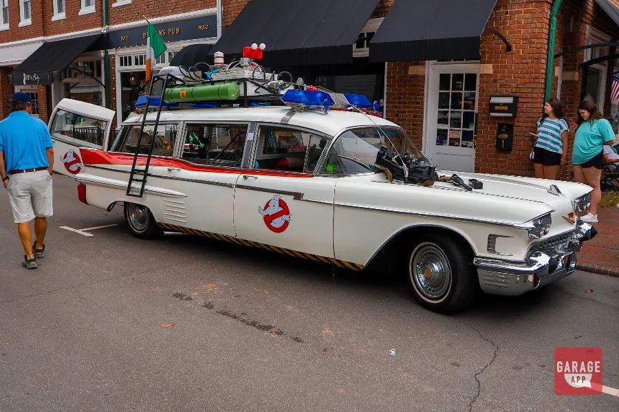 Ghostbusters Ecto-1 replica 1958 Cadillac at Sandhills Motoring Expo