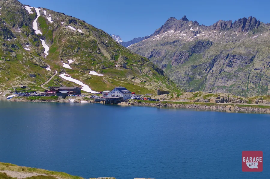 Grimsel Pass Totensee lake Swiss Alps Hospiz