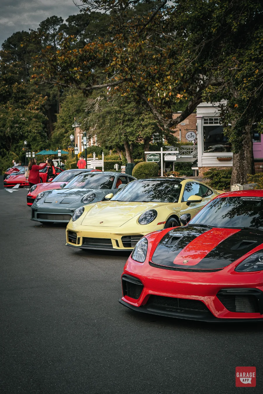 Porsche 911 GT3 and GT4 RS lineup at Sandhills Motoring Expo