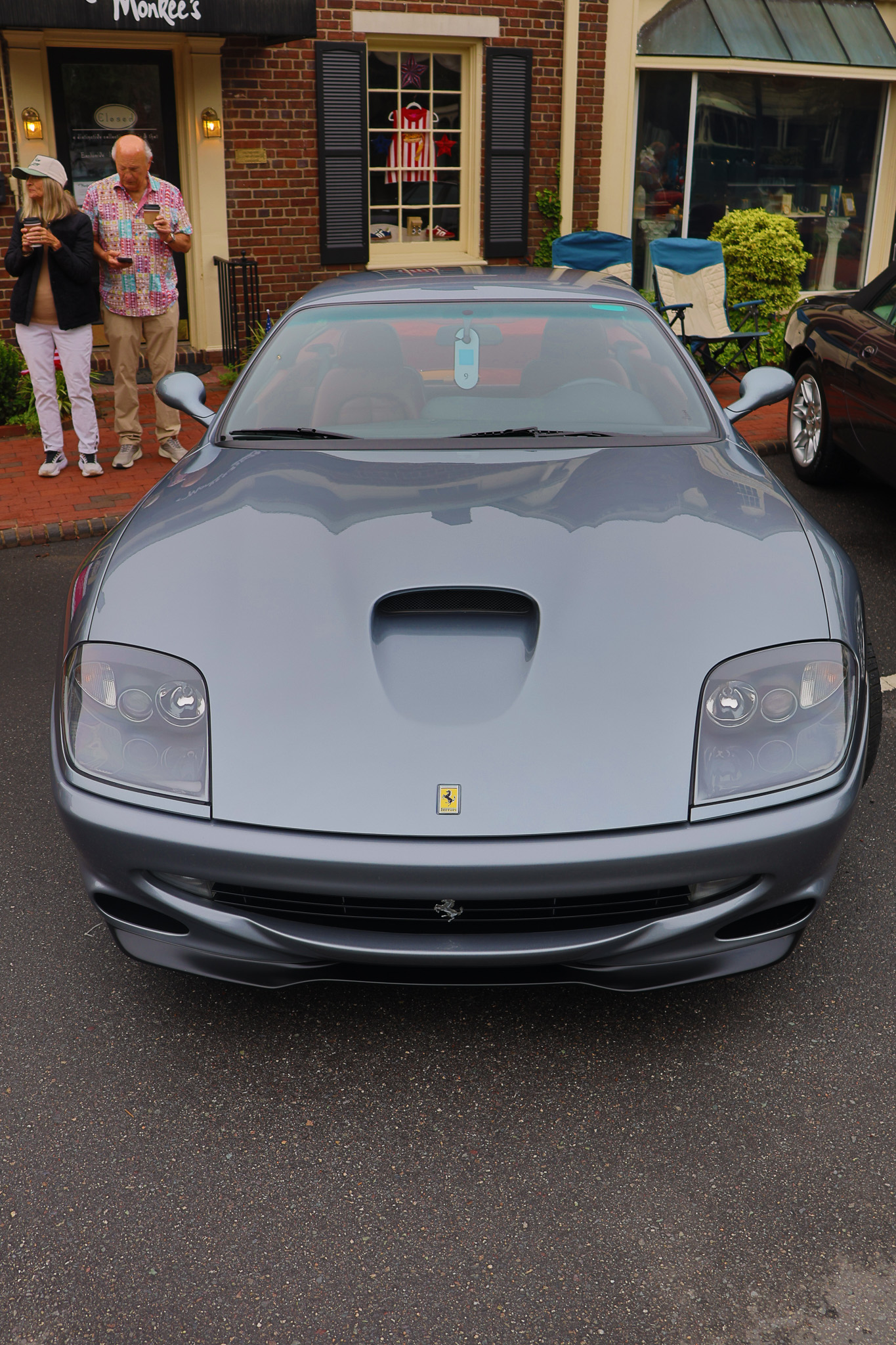 Silver Ferrari 575M front view at Sandhills Motoring Expo North Carolina